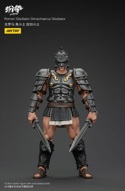 Joy Toy (CN): Strife Actionfigur 1/18 Roman Gladiator Dimachaerus Gladiator 11 cm