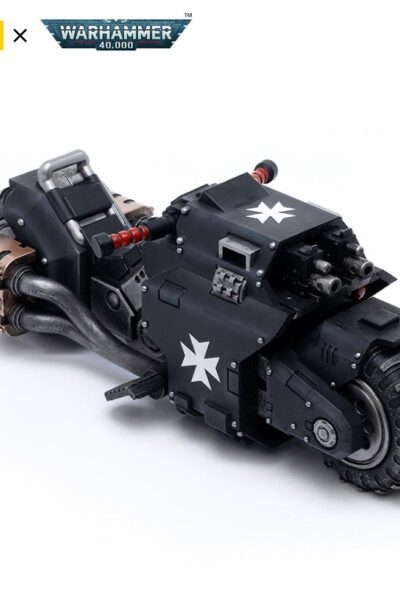 Joy Toy (CN): Warhammer 40k Fahrzeug 1/18 Black Templars Outrider Bike 22 cm