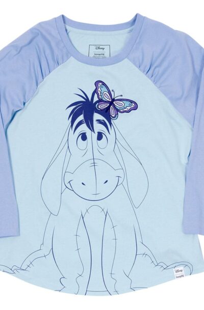 Loungefly: Winnie the Pooh by Loungefly Tee T-Shirt Unisex Eeyore Shirred Raglan Grösse M