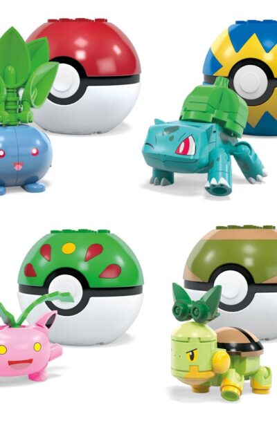 Mattel: Pokémon MEGA Bauset 4 Pflanzen-Typ Pokémon Sets