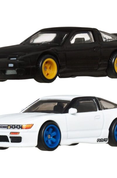 Mattel: Hot Wheels Premium Car Culture Diecast Modellautos 2er-Pack 1/64 ’96 Nissan 180SX Type X & Nissan SilEighty