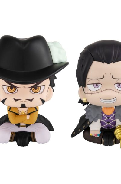 Megahouse: One Piece Look Up PVC Statuen Dracule Mihawk & Crocodile 11 cm (with gift)