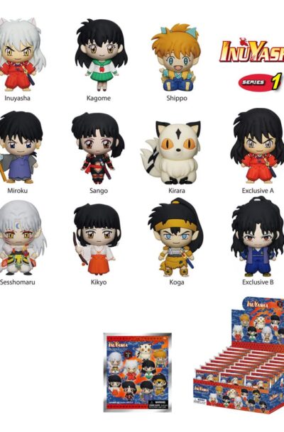 Monogram Int.: Inuyasha PVC-Taschenanhänger Series 1 Display (24)