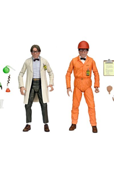 NECA: Turtles II – Das Geheimnis des Ooze Actionfiguren 2-Pack Lab Coat Professor Perry and Hazmat Suit Professor Perry 18 cm