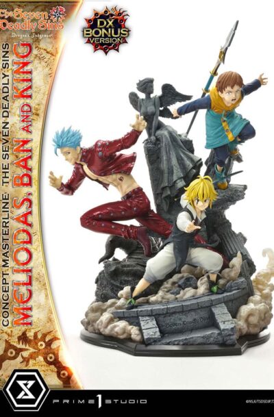 Prime 1 Studio: Seven Deadly Sins Concept Masterline Series Statue Meliodas, Ban and King Deluxe Bonus Version 55 cm
