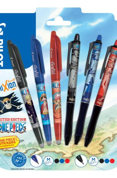 Pilotpen: One Piece Tintenroller 6er-Pack FriXion Ball & Ball+ Limited Sticker Edition LE 0.7