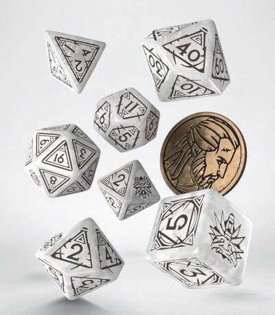 Q Workshop: The Witcher Würfel Set Geralt The White Wolf (7)