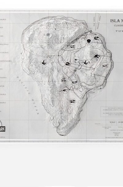 ECC: Jurassic Park "Topographische Karte Isla Nublar" 1/1 Replik (Q1/2026)