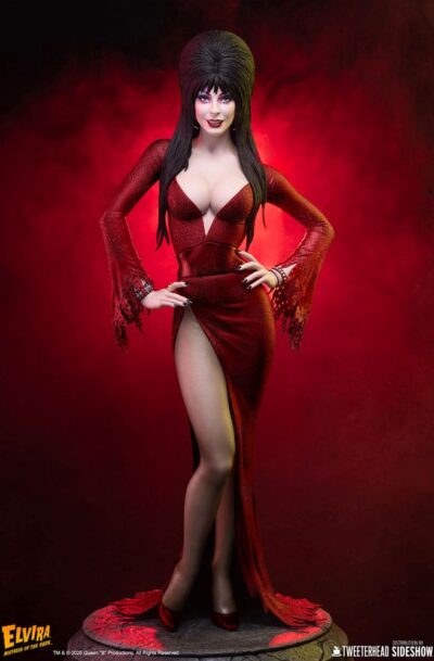 Tweeterhead: Elvira - Mistress of the Dark "Elvira - Red Glitter Dress" 1/4 Statue (Q2/2027)