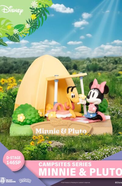 Beast Kingdom Toys: Disney D-Stage Campsite Series PVC Diorama Mini & Pluto Special Edition 10 cm