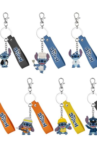 Beast Kingdom Toys: Lilo & Stitch Job Experience Camp Serie Schlüsselanhänger Stitch 4 cm Sortiment (6)
