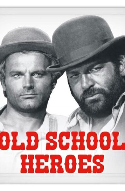 Blechwaren Fabrik Braunschweig: Bud Spencer & Terence Hill Bierdeckel aus Blech Old School Heroes 10 x 10 cm