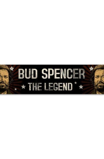 Blechwaren Fabrik Braunschweig: Bud Spencer Blechschild mit Magnet The Legend 16 x 3,5 cm