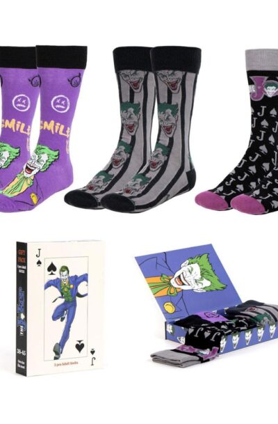 Cerdá: DC Comics Socken 3er-Pack Joker 38-45