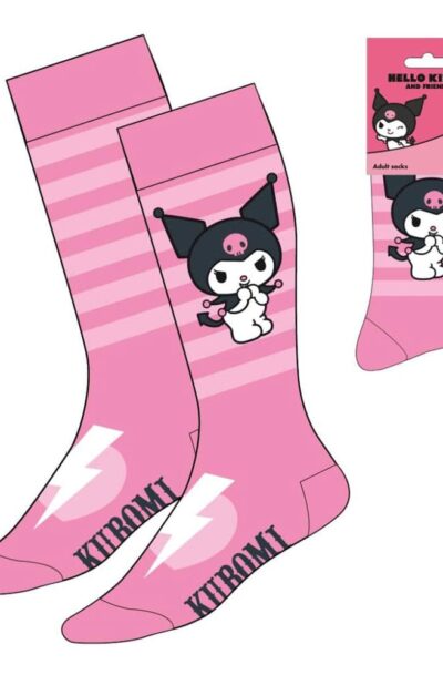 Cerdá: Sanrio Socken Kuromi Pink Stripes 36-43