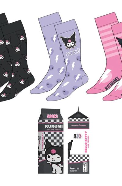 Cerdá: Sanrio Socken 3er-Pack Kuromi 36-43