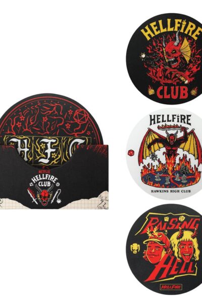 Cinereplicas: Stranger Things Untersetzer 4er-Pack Hellfire Club