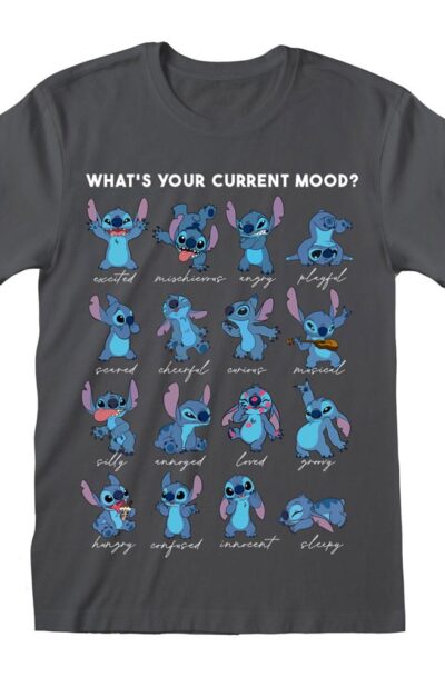 Heroes Inc: Lilo & Stitch T-Shirt Stitch Emotions Charcoal  Grösse S
