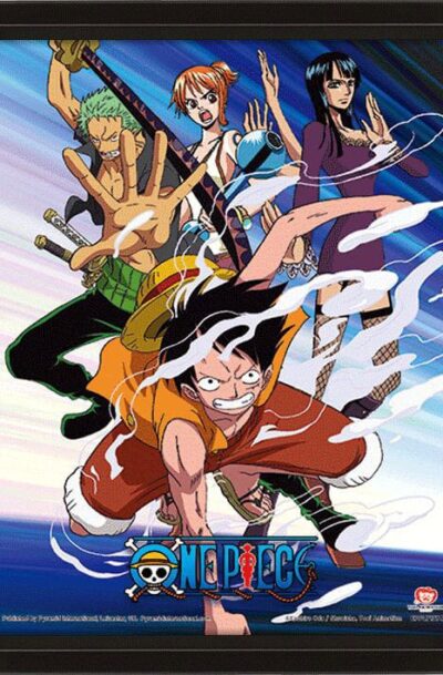 Pyramid International: One Piece 3D-Effekt Poster Straw Hat Pirates Assault 26 x 20 cm