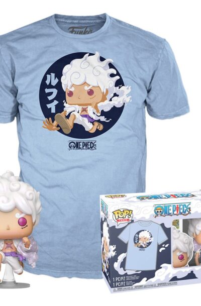 Funko: One Piece POP! & Tee Vinyl Figur & T-Shirt Set Luffy Fifth Gear Grösse S
