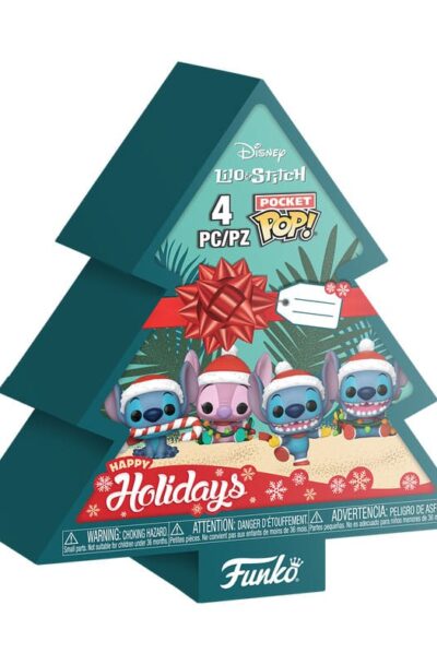 Funko: Lilo&Stitch Holiday 2025 Pocket POP! Vinyl Schlüsselanhänger 4er-Pack Tree Holiday Box 4 cm