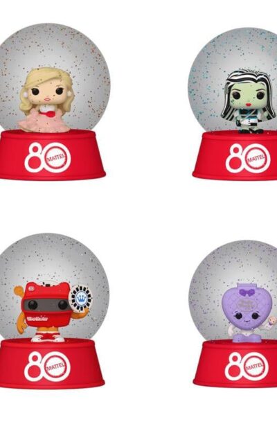 Funko: Mattel by Loungefly Ansteck-Pins Blind Snowglobes Retro Toy Display (12)