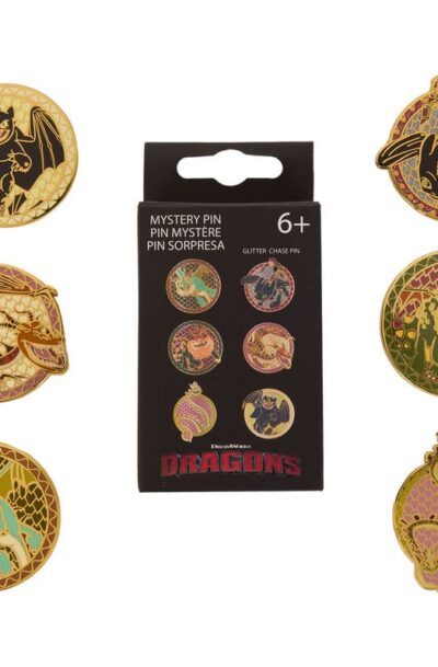 Funko: How to train your Dragon by Loungefly Ansteck-Pins Blind Box Toothless Various Poses Display (12)