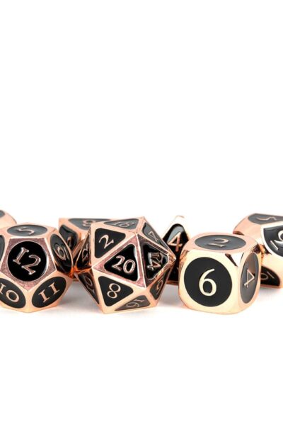 FanRoll: FanRoll Würfel Set Antique Copper with Black Enamel (7)