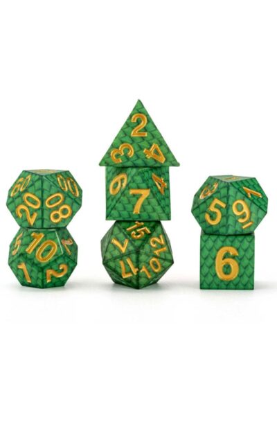 FanRoll: Dragon Storm Sharp Edge Silicone Würfel Set Green Dragon Scales (7)