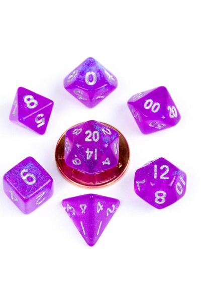 FanRoll: FanRoll Mini Würfel Set Stardust Purple (7)