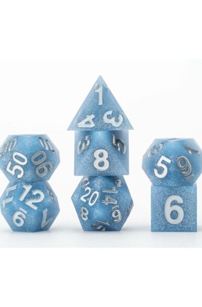 FanRoll: FanRoll Sharp Edge Silicone Würfel Set Glacial Debris (7)