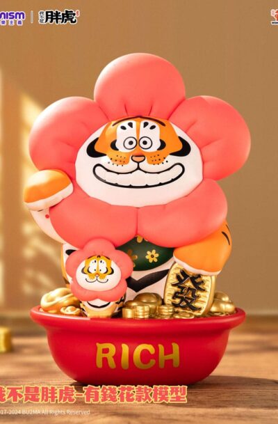 Funism: I Am Not Fat Tiger Statue Alexander the Tiger Rich Flower 20 cm