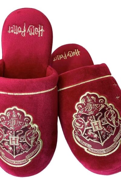 Groovy: Harry Potter Hausschuhe Hogwarts Gold on Burgundy EU 38-43