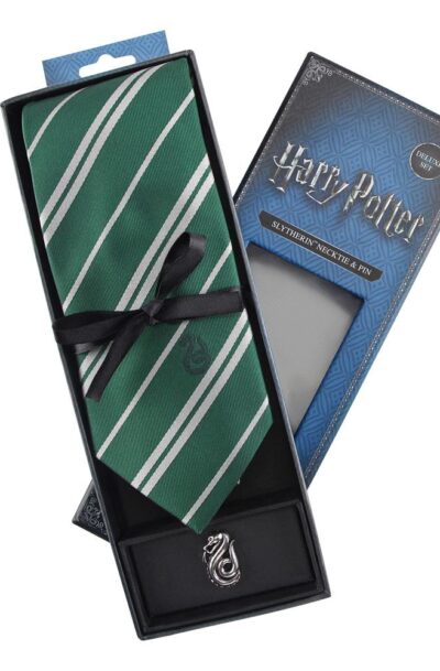 Cinereplicas: Harry Potter Krawatte & Ansteck-Pin Deluxe Box Slytherin