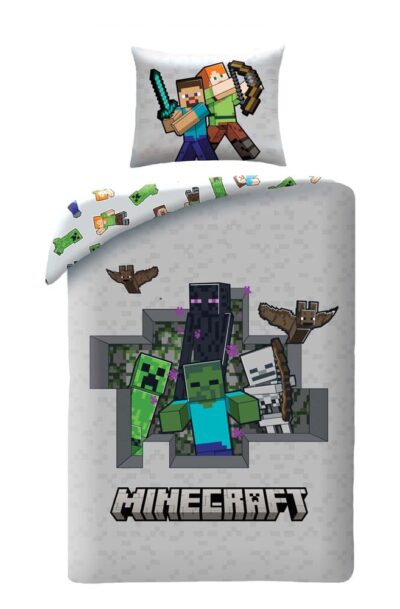 Halantex: Minecraft Bettwäsche Ver. 3 140 x 200 cm / 70 x 90 cm
