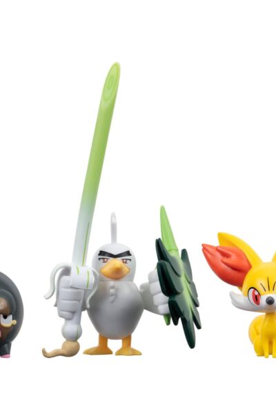 Jazwares: Pokémon Battle Figure Set Figuren 3er-Pack Fynx, Ferkuli, Lauchzelot 5 cm