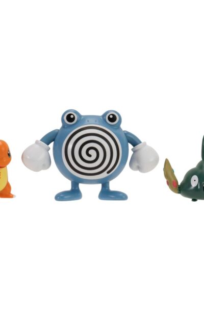 Jazwares: Pokémon First Partner Battle Figure Set Figuren 3er-Pack Glumanda, Unratütox & Quaputzi
