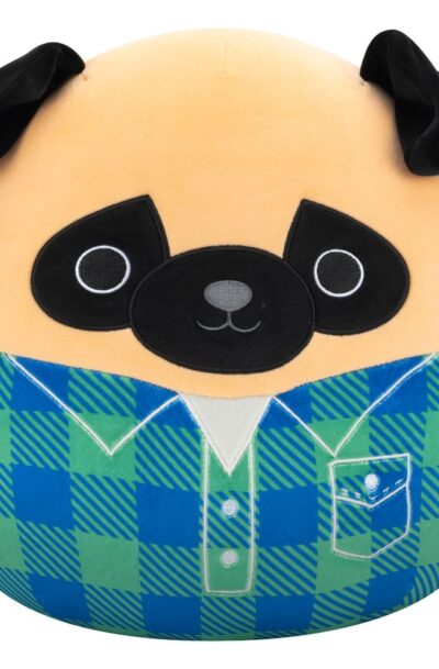 Jazwares: Squishmallows Plüschfigur Brown Pug in Green and Blue Flannel Shirt Prince 30 cm