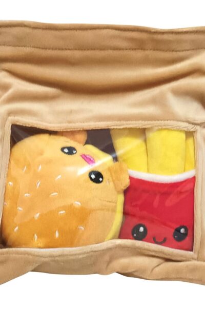 Joy Toy (IT): Yummis Together Plüschfiguren 2er-pack Burger & Pommes in Take Away Bag 21 cm