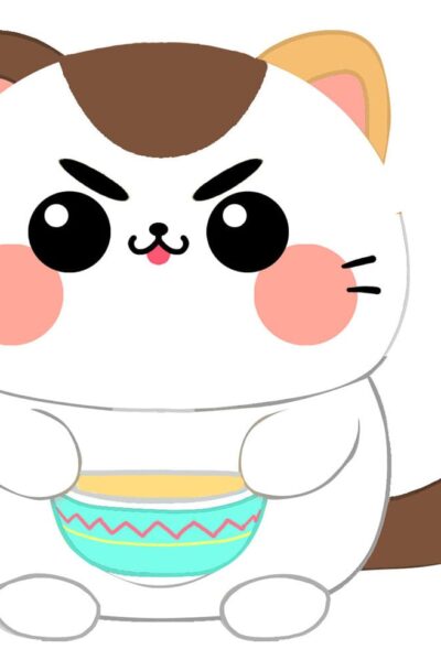 Joy Toy (IT): Funny Cat Plüschfigur Cat with Soup 25 cm