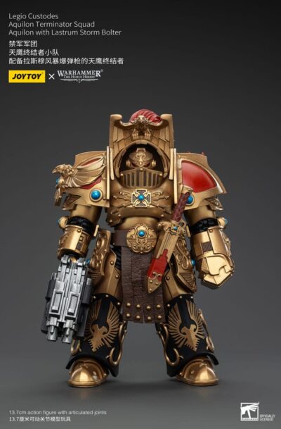 Joy Toy (CN): Warhammer The Horus Heresy Actionfigur 1/18 Legio Custodes Aquilon Terminator Squad Aquilon with Lastrum Storm Bolter 14 cm