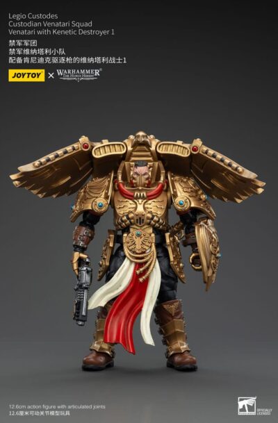 Joy Toy (CN): Warhammer The Horus Heresy Actionfigur 1/18 Legio Custodes Custodian Venatari Squad Venatari with Kenetic Destroyer 1 13 cm