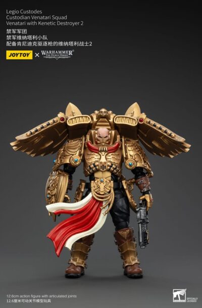 Joy Toy (CN): Warhammer The Horus Heresy Actionfigur 1/18 Legio Custodes Custodian Venatari Squad Venatari with Kenetic Destroyer 2 13 cm