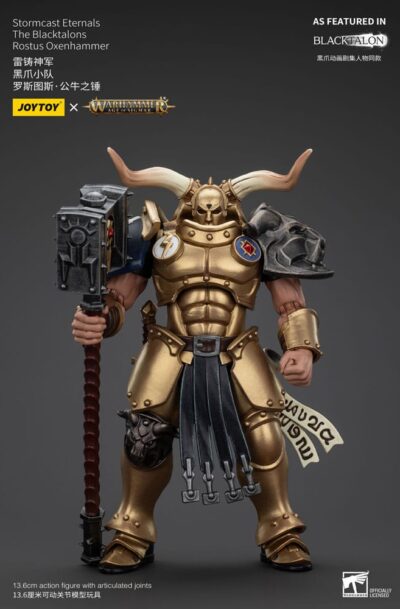 Joy Toy (CN): Warhammer Age of Sigmar Actionfigur Stormcast Eternals The Blacktalons Rostus Oxen hammer 20 cm