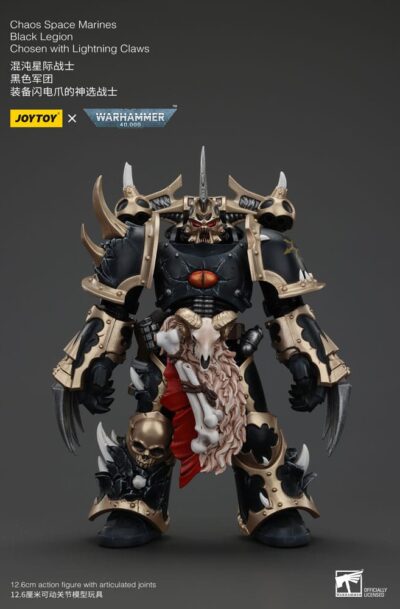 Joy Toy (CN): Warhammer 40k Actionfigur Chaos Space Marines Black Legion Chosen with Lightning Claws 20 cm