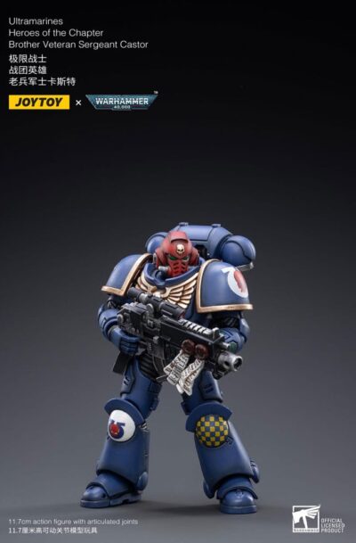 Joy Toy (CN): Warhammer 40k Actionfigur 1/18 Ultramarines Heroes of the Chapter Brother Veteran Sergeant Castor 12 cm