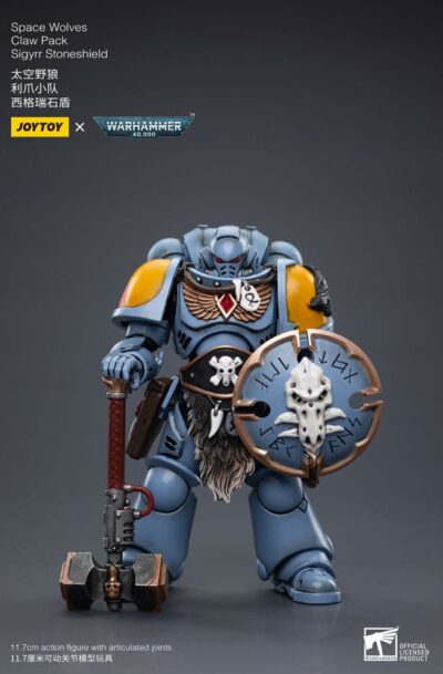 Joy Toy (CN): Warhammer 40k Actionfigur 1/18 Space Wolves Claw Pack Sigyrr Stoneshield 12 cm