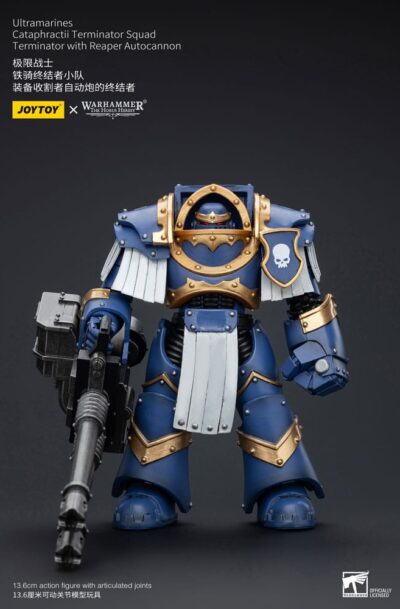 Joy Toy (CN): Warhammer The Horus Heresy Actionfigur 1/18 Uitramarines Cataphractii Terminator Squad Terminator with Reaper Autocannon 14 cm