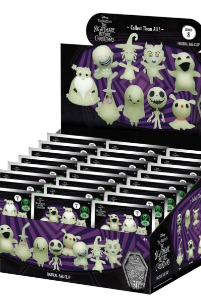 Monogram Int.: Nightmare Before Christmas 3D PVC-Taschenanhänger Glow in the Dark Serie 8 Display (24)