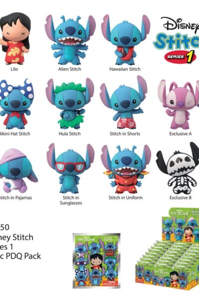Monogram Int.: Lilo & Stitch 3D PVC-Taschenanhänger Serie 1 Display (24)